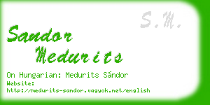 sandor medurits business card